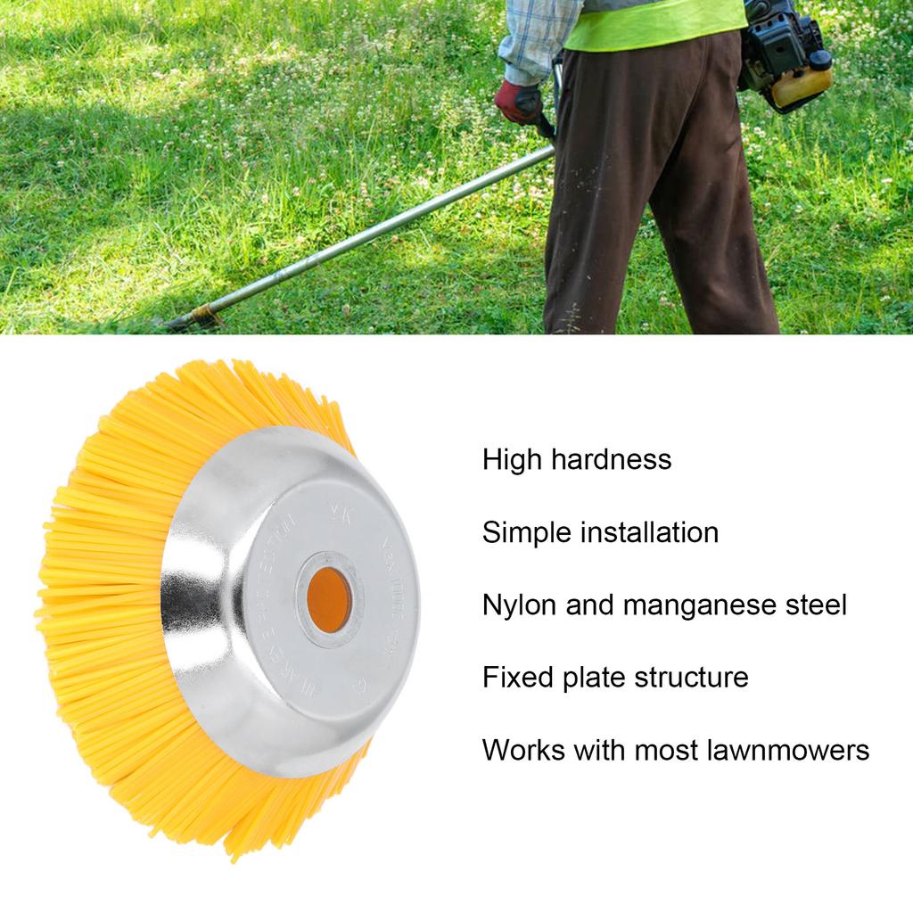 25mm Nylon Wheel Brush Trimmer High Hardness Nylon Manganese Steel Wire Trimmer Head for Courtyard Garden