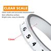 Stainless Steel Metal Tape Measure 13MM Width Metric Scale Rust-Proof Workbench Ruler  Router Table