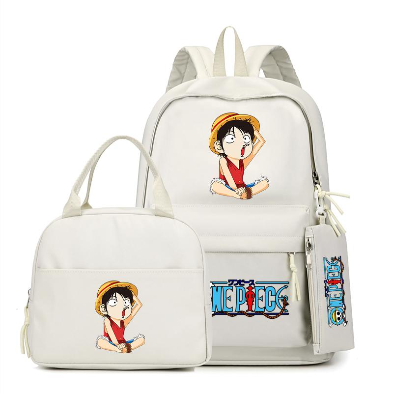 Цельный рюкзак в стиле аниме, 3 шт./компл., рюкзак для девочек-подростков, школьный рюкзак с сумкой для обеда, сумка для книг, удобная дорожная сумка
