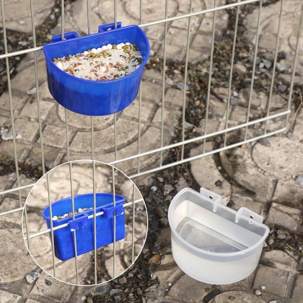 Splash-proof Parrot Water Food Cup Hanging Bird Hanging Feeding Cup  for Pigeons Parrots Canaries