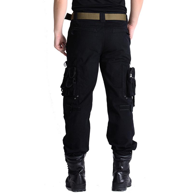 Men's Security SWAT Combat Tactical Cargo Pants Casual Cotton Airborne Work Military Trousers  with Many Pockets