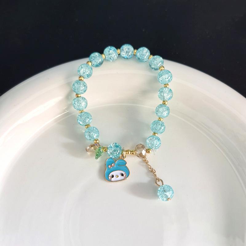 Sanrio Strawberry Bear & Kuromi Beaded Bracelet - Cute Christmas Gift for Friends