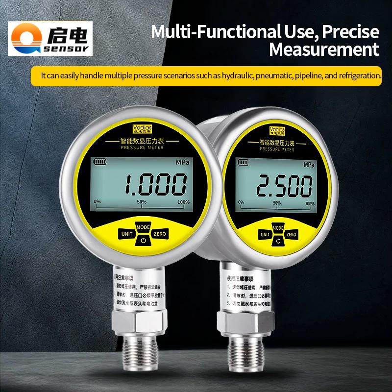 Pressure Meter 0.1bar/1bar/10bar LCD Display Pressure Gauge -100kpa -0.1-0.06Mpa Pressure Manometer