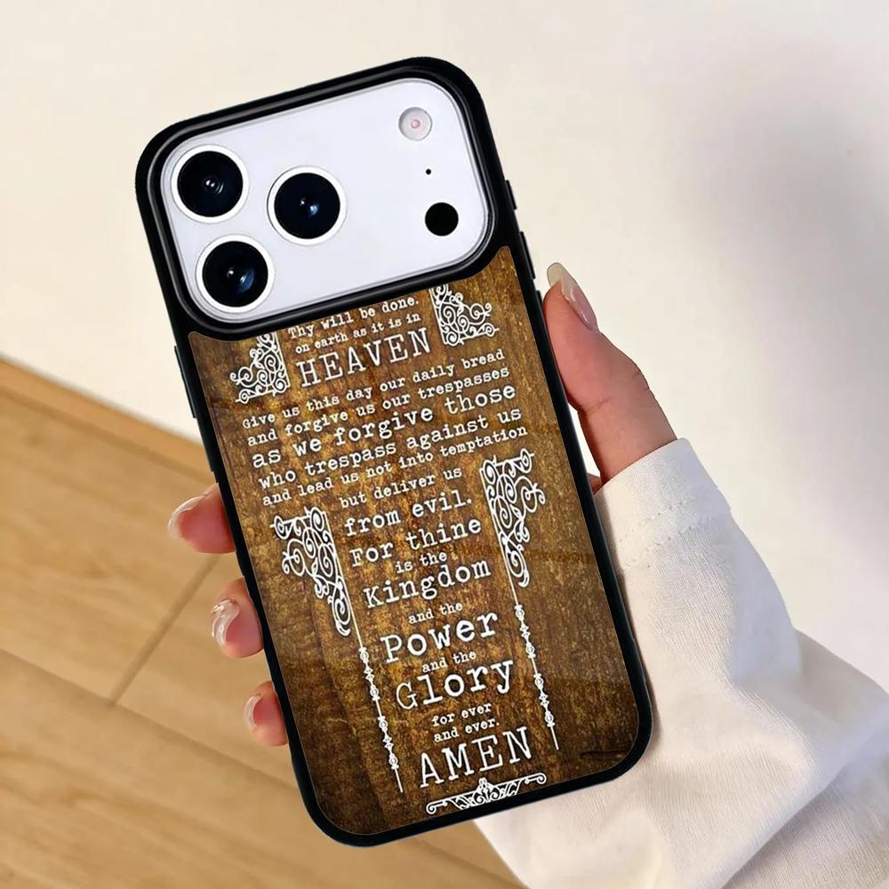 Christianity - Lord Prayer Mobile Phone Case for IPhone 17 AIR 16pro Max 15 14 13 12 11 Bumper Cover