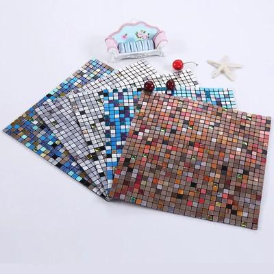 3D европейская гладкая металлическая мозаика настенная наклейка самоклеящаяся плитка кухня ванная комната бар гостиная ТВ фон настенный декор палка