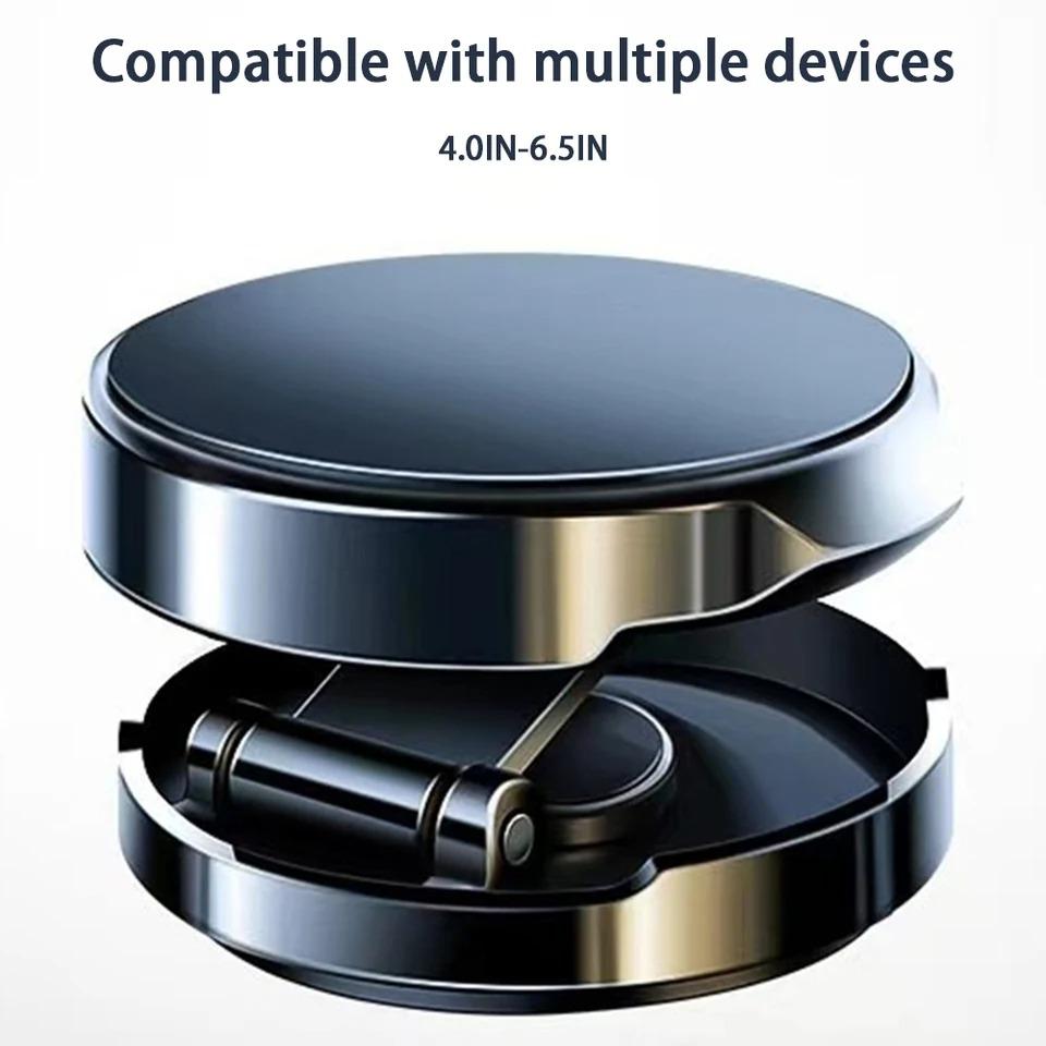Автомобильный держатель для телефона, прочная магнитная автомобильная подставка для мобильного телефона, складной круглый кронштейн на 720°, универсальное крепление для телефонов
