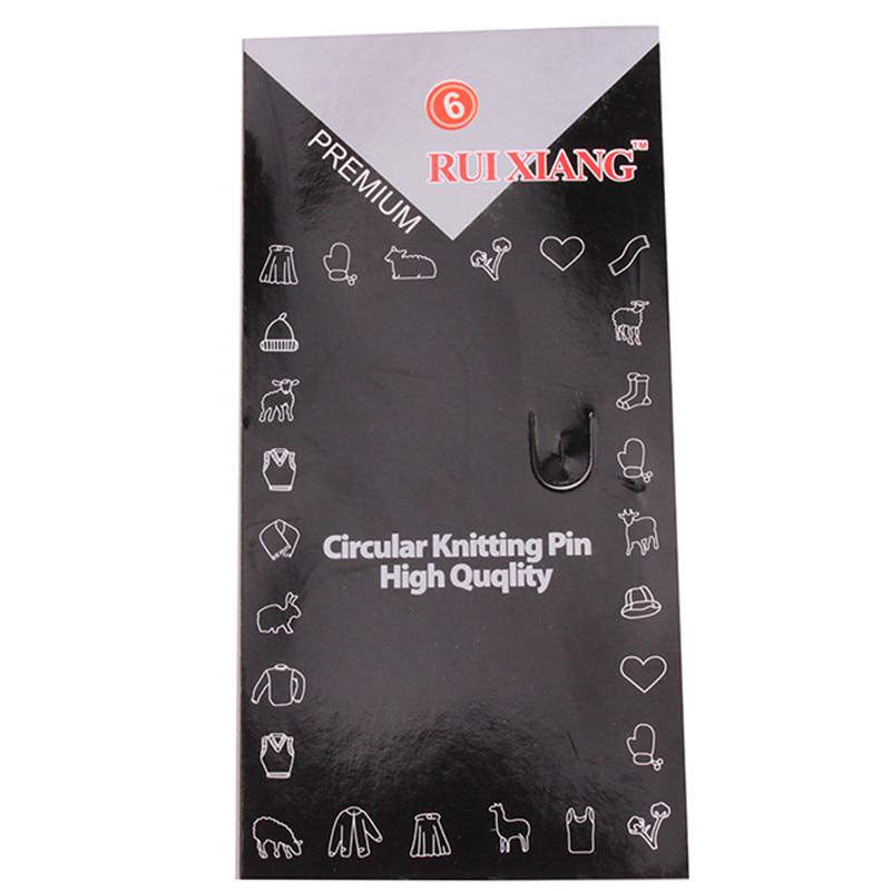 Набор высококачественных круговых спиц из нержавеющей стали для вязания свитеров и шарфов