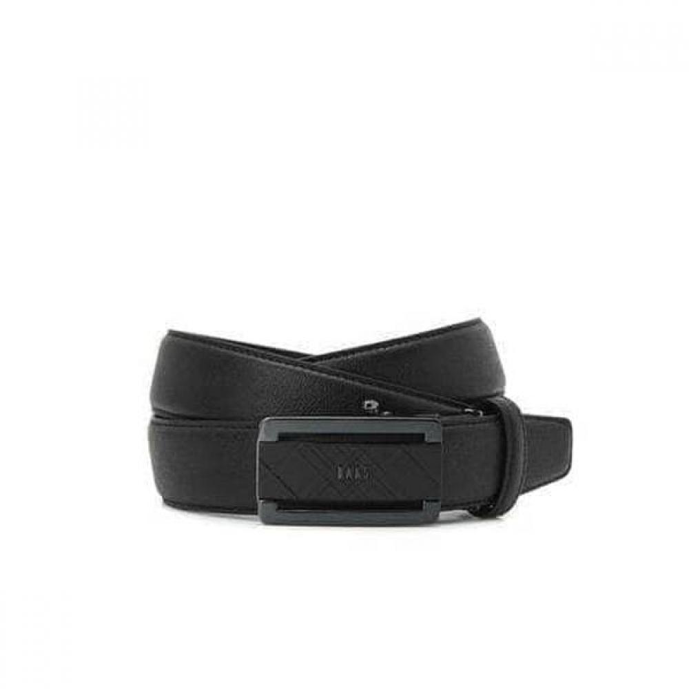 Daks Automatic Belt Black Check Pattern Embossed Matte Buckle Cowhide Dbbe6f089k
