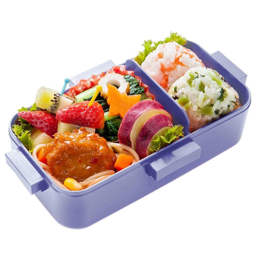 Skater Bento Single for Made in with Dishwasher and Microwave Sanrio Kuromi Flower Wreath Box, 530ml, Tier, Women, Japan, Leak-Resistant 4-Point Lock,