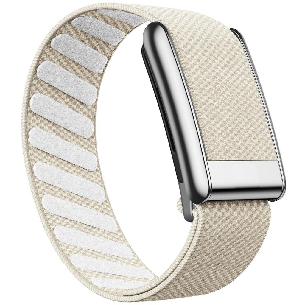 Whoop 5.0 Nylon Elastic Sport Band with Shiny Metal Frame (Gold/Silver)
