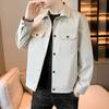 Men's Casual Jacket Jacket Spring and Autumn New Lapel Trendy Short Windbreaker Young Men's Clothing Handsome