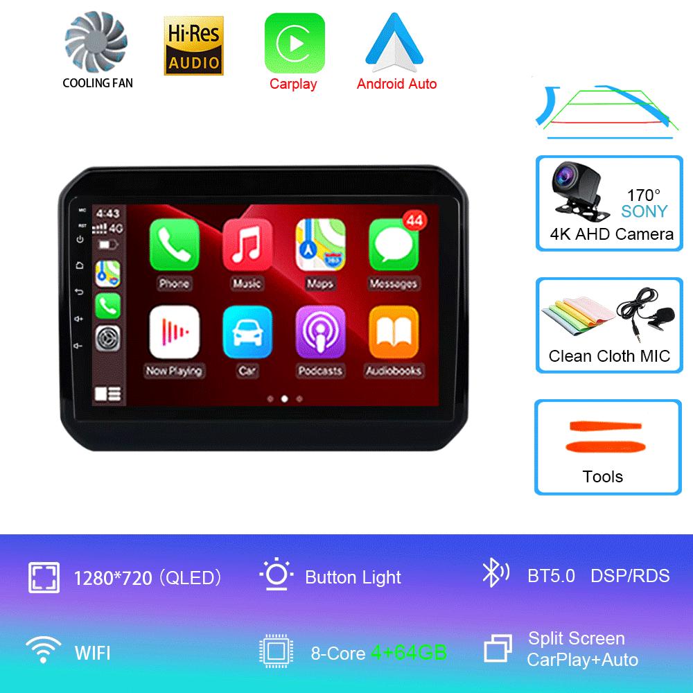 Вентилятор охлаждения Android 14 для Suzuki Ignis 2016 - 2020 GPS экран поддержка Raer камера Carplay BT автомобильный мультимедийный радио видеоплеер