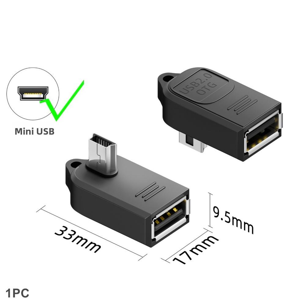 Адаптер Micro USB OTG Угловой 90 градусов Мини USB на USB-A Конвертер Поддержка Зарядки Телефона Планшета Plug and Play