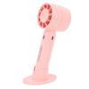 Portable Handheld Fan USB Rechargeable 3 Wind Speeds Safe Turbo Mini Fan for Outdoor Travel Camping Pink