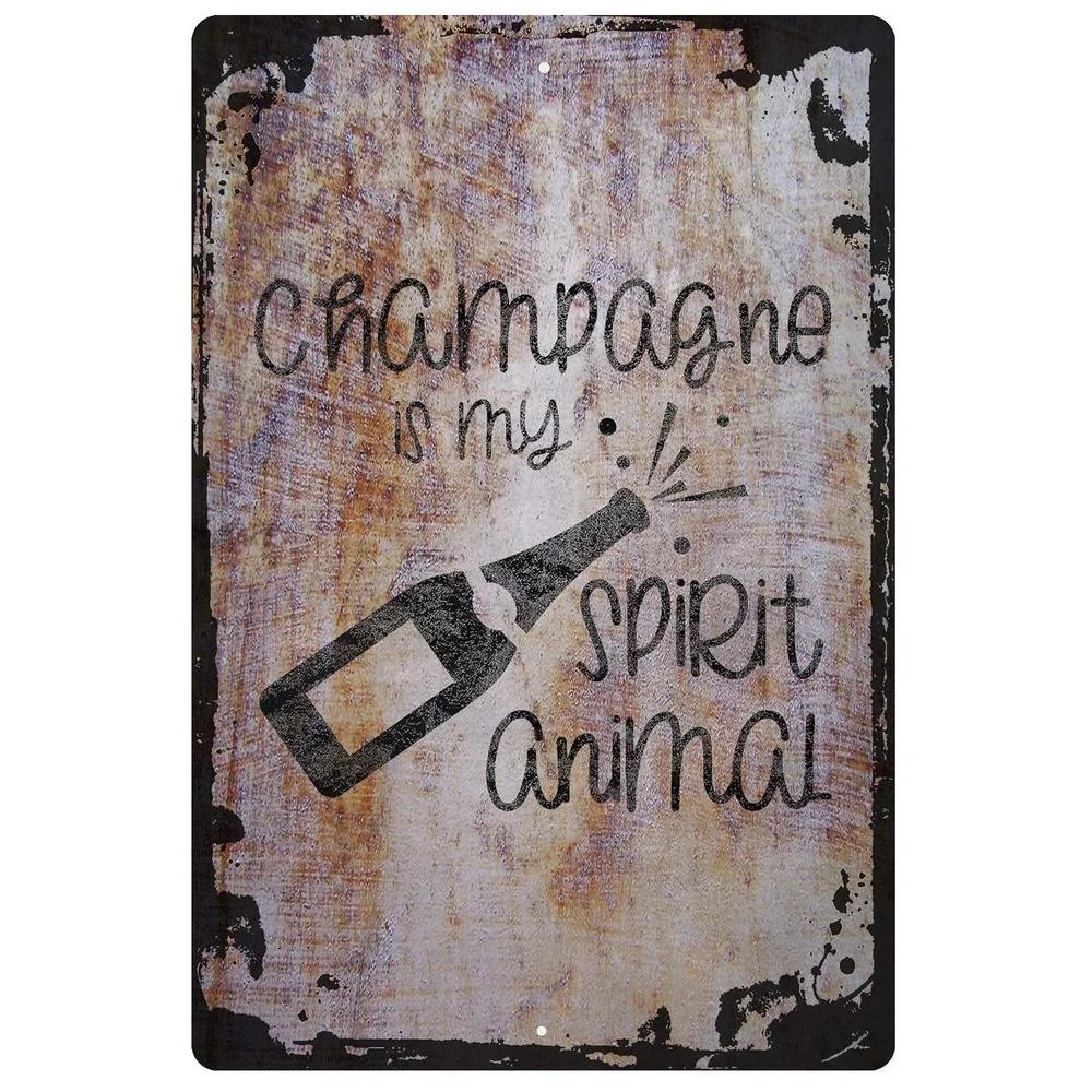 Металлические жестяные таблички Шампанское Апероль Настенная декоративная табличка Винтажный художественный плакат Железная живопись для мужской пещеры Дома Кафе Сада Клуба Бара