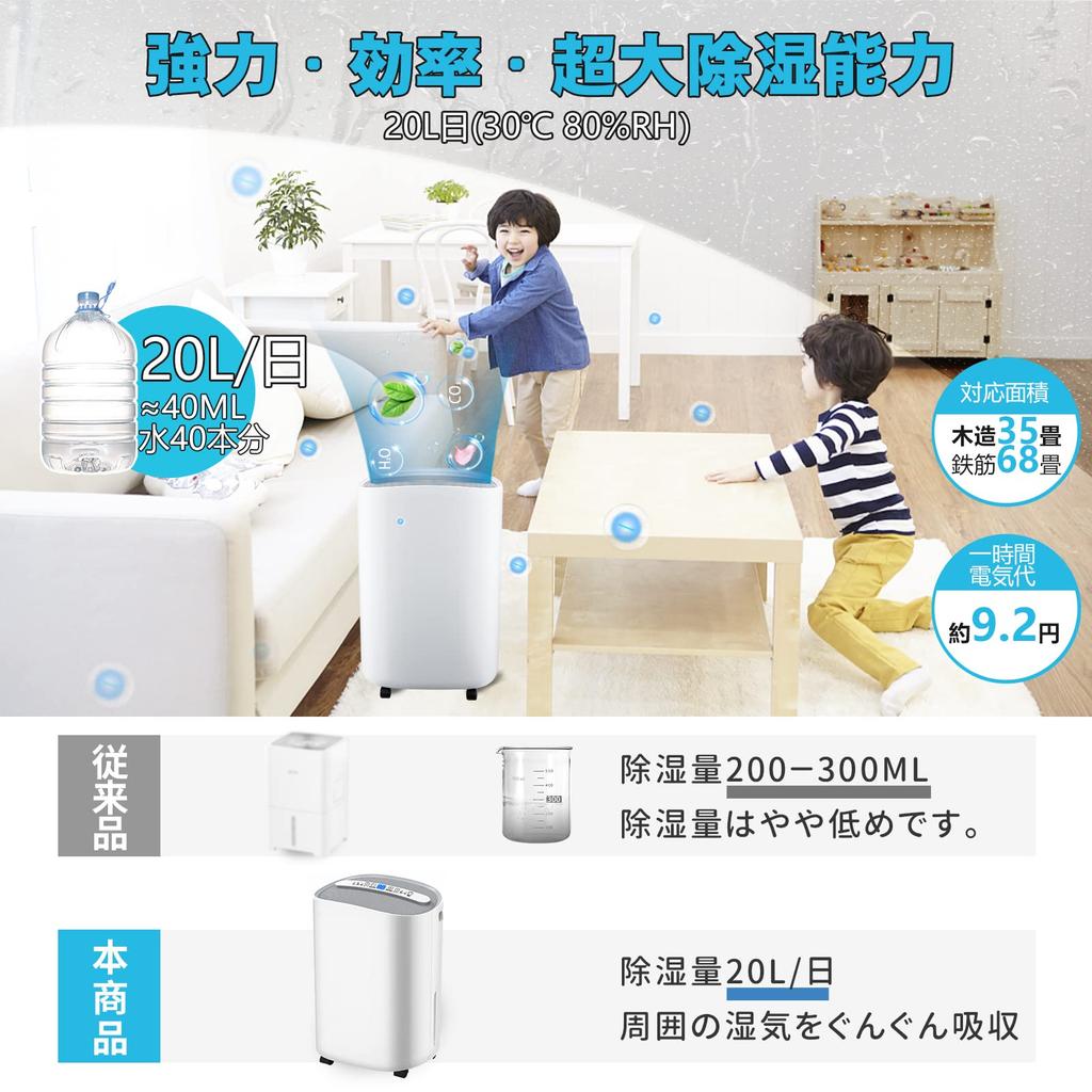 Компрессорный увлажнитель воздуха Очиститель воздуха для одежды Объем 20 л Большая емкость татами Мощное осушение 3 режима 3 уровня объема воздуха Бесшумный
