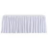 6FT Table Skirt for Rectangle Tables Wrinkle Resistant Pleated Tablecloth Reusable Ruffle Table Cloth for Christmas Baby Shower Wedding