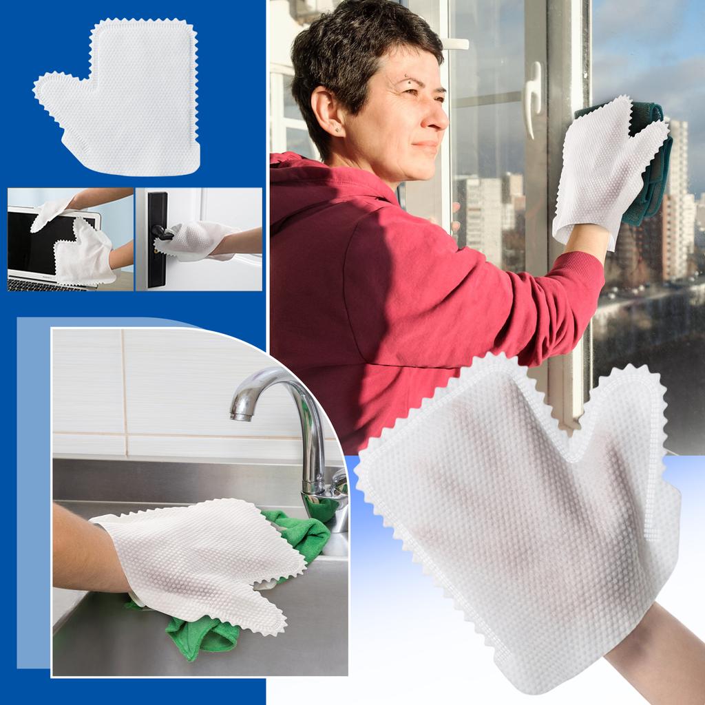 Multifunctional Household Cleaning Cloth Gloves, Disposable Non-woven Fabric Cleaning Tool, Washable, Electrostatic Removal And Adsorption Gloves