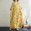Short Sleeve Plus Size Cotton Vintage Floral New In Dresses for Women Casual Loose Maxi Long Summer Dress