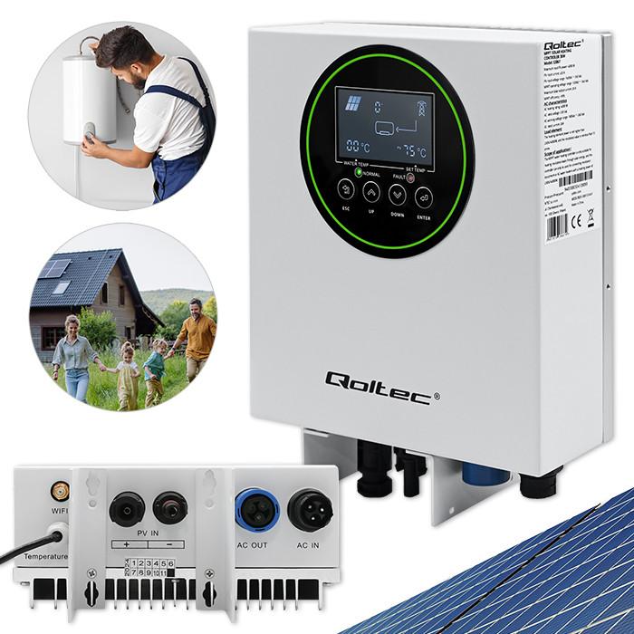 Qoltec Инвертор Преобразователь Солнечный Для Нагрева Воды Eco Solar Boost | Mppt | Bypass | Lcd | 3кВт/4кВт | Wi-Fi