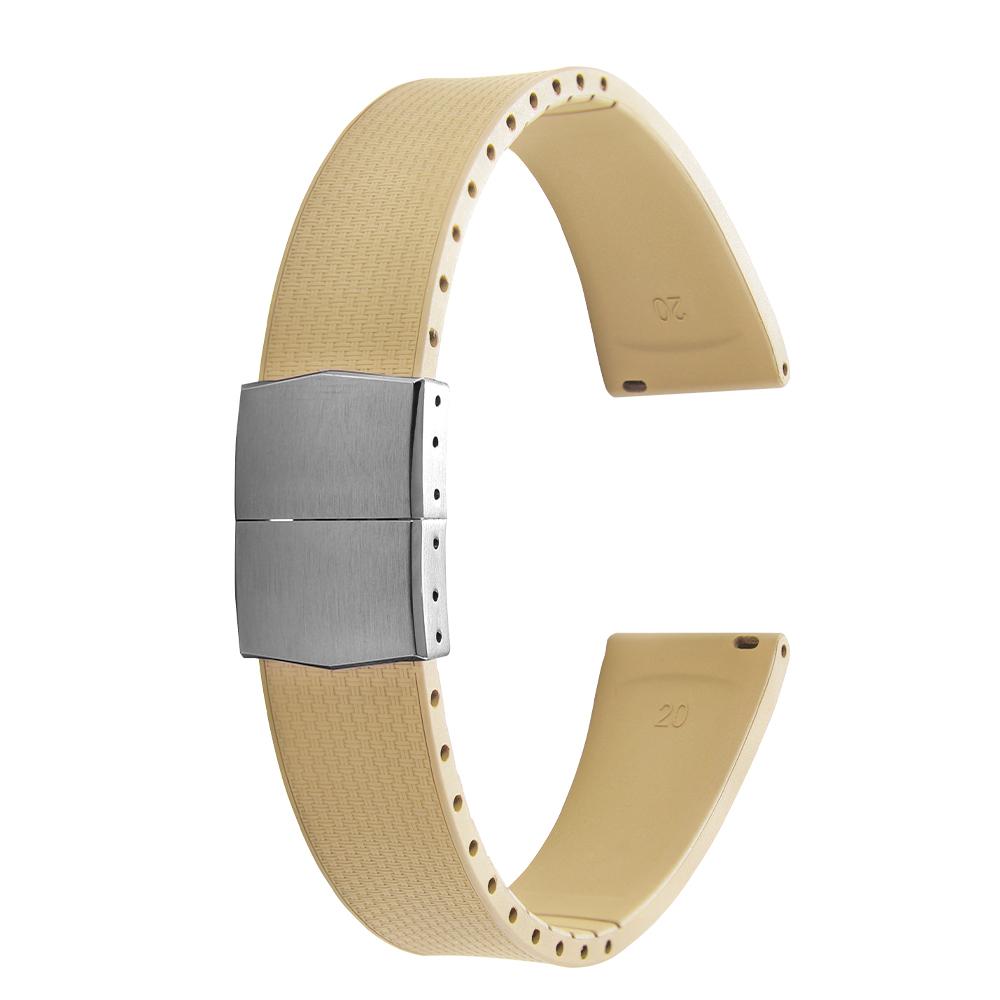 20 мм каучуковые ремешки Delugs CTS Fkm для часов с застежкой-бабочкой 4 цветов Уникальная текстура Быстросъемный ремешок для часов для брендовых часов