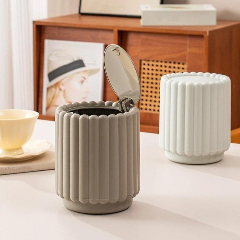 Press Open Lid Garbage Bin Large Opening Waste Bin Creative Storage Bucket Home