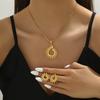 BLINGBAY Women's Jewelry Set Sweet Romantic Fashion Retro Wedding Hyperbole Accessories Sun Flower Earrings Necklace Set Girls Modern Jewelry Gift