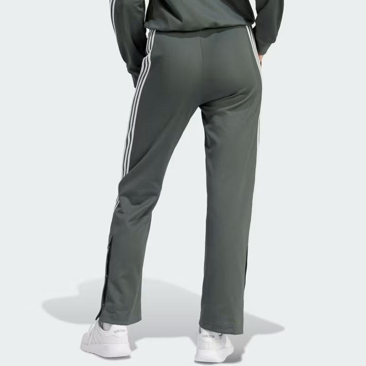 Adidas Винтажные полосатые прямые трикотажные спортивные брюки женские брюки зеленые IS0871