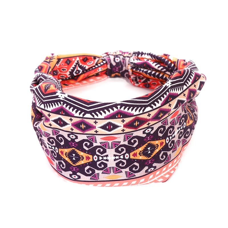 Модная хлопковая эластичная повязка на голову с африканским узором и принтом в виде крученой резинки для волос, широкие повязки для волос, бандана, тюрбан, повязка на голову