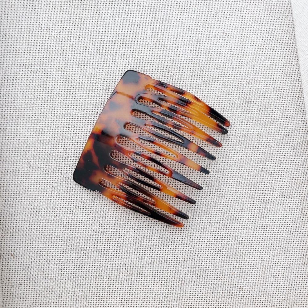 Маленькая расческа-зажим для волос Черная Декоративная Заколка для пучка Модная Французская боковая расческа для девочек и женщин