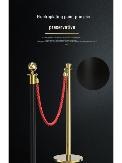 VIP Concierge Stanchion: 1m Stainless Steel Pole with Lanyard for Queuing and Welcome Barriers