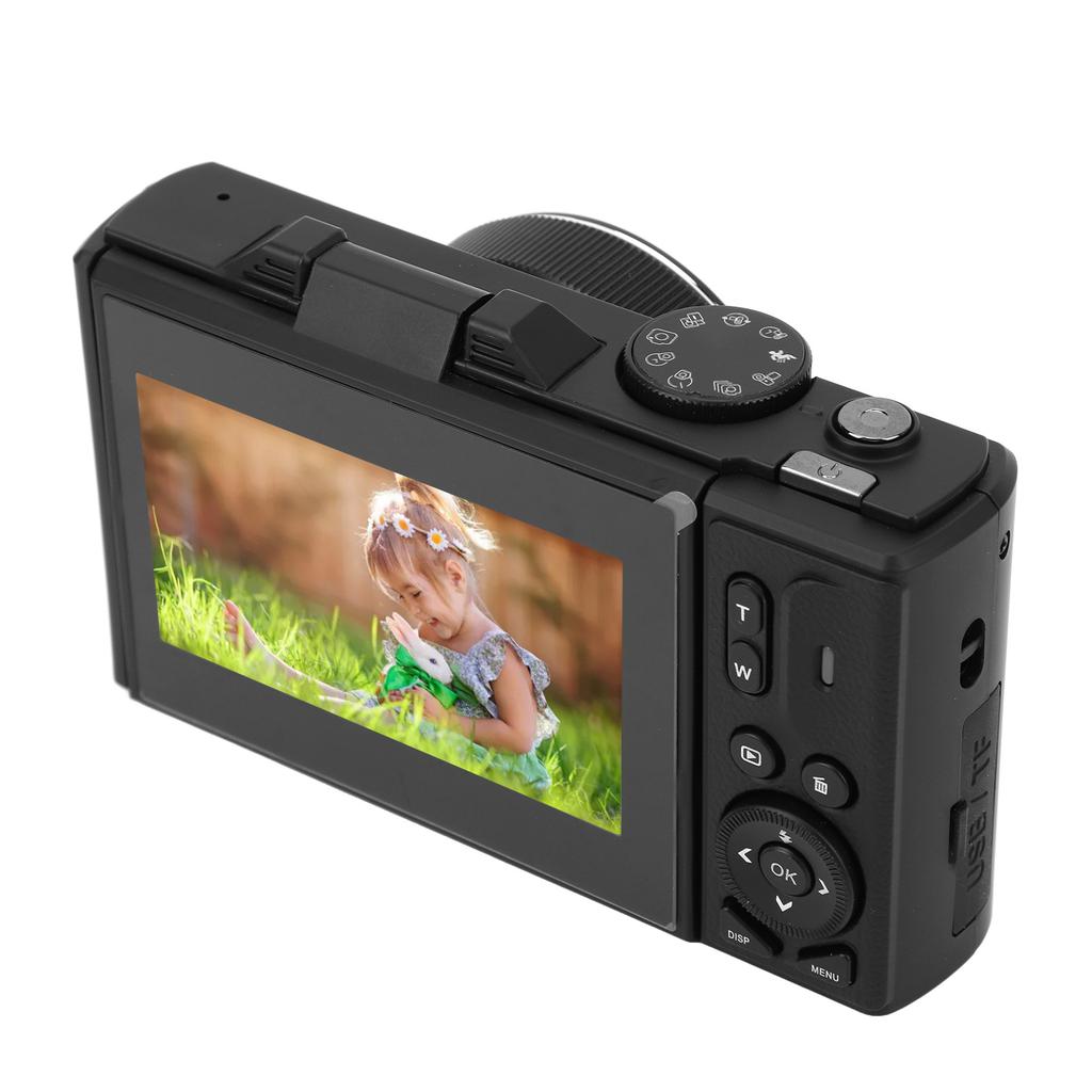 Цифровая камера 4K 64MP UHD 18-кратный зум автофокус ретро компактная цифровая камера с 3-дюймовым откидным экраном