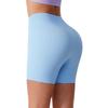 High-Waist Seamless Yoga Shorts - Women's European & American Style, 3/4 Length
