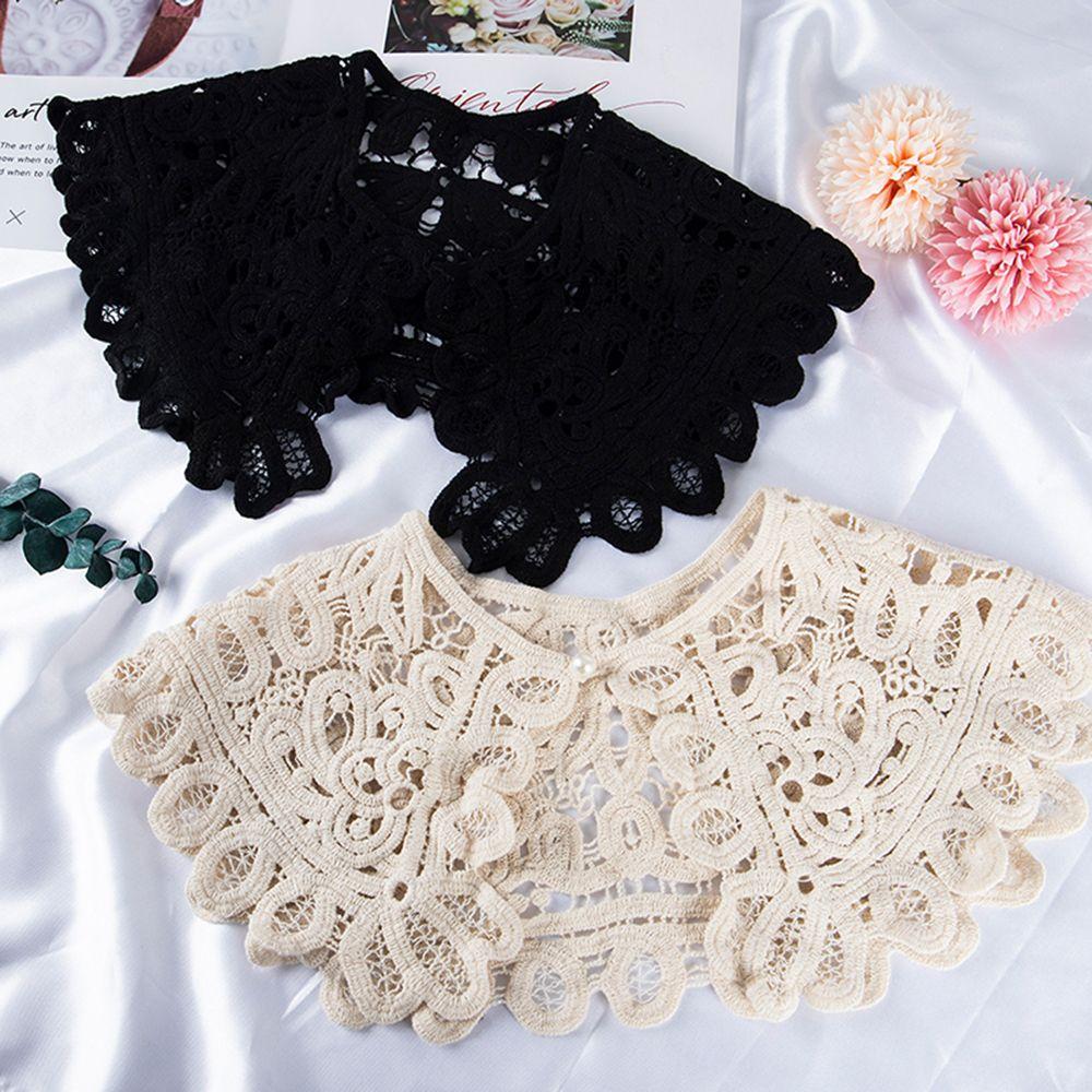 Handmade Hollow Knitting False Collar Lace Vest Skirt Decorative Shawl