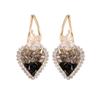 Ретро блестящие черные серьги Love Super Shine Diamond Drop Earrings Crystal Earrings Earrings Earrings Advanced Ear Buckle Temperament