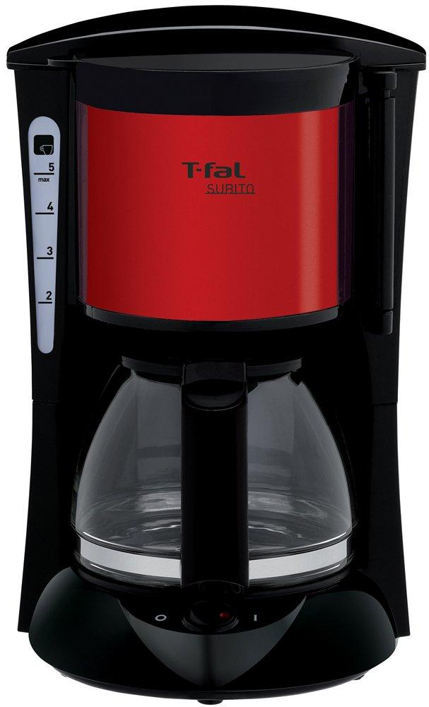 T-fal [Simple and Easy To Use] Subito Coffee Maker, Metallic Ruby Red, CM151GJP