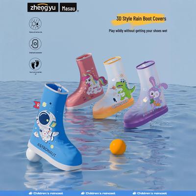 Многоразовые Нескользящие Чехлы для Резиновых Сапог - Водонепроницаемые, Утолщенные, Износостойкие для Детей, Женщин и Мужчин