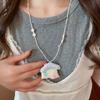 Flower Korean Beaded Necklace Jewelry Clavicle Necklace Y2K Ins Fashion Bohemian Choker  Women