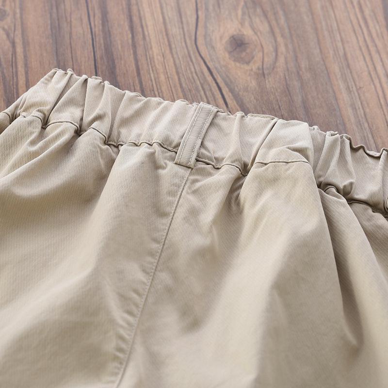 Детские брюки карго из выстиранного хлопкового твила 2025 - Классический и универсальный спортивный кэжуал