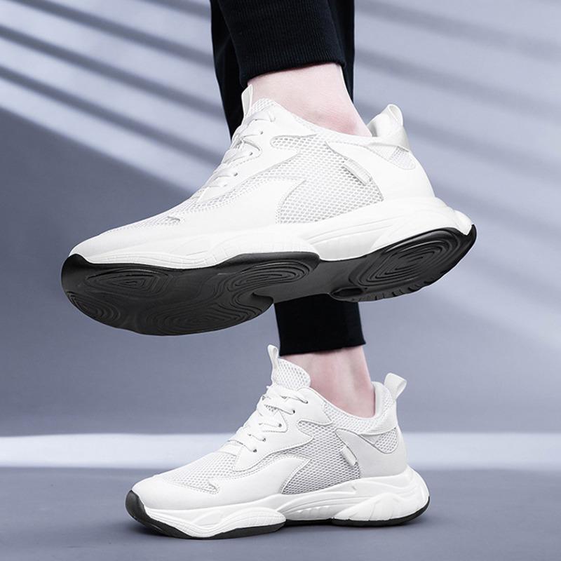 Мужские кроссовки, увеличивающие рост, скрытая сетка, дышащая, повседневная обувь для мужчин, увеличивающая рост на 6–8 см