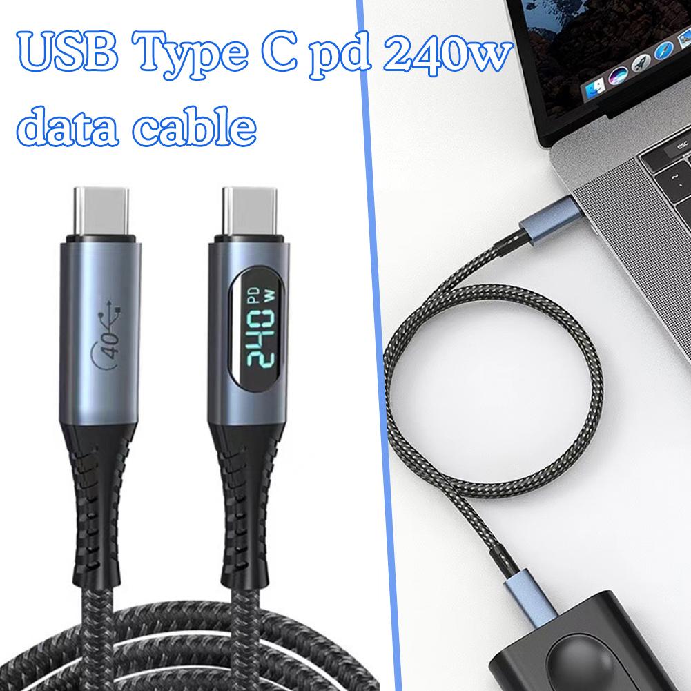 Кабель USB4.0 40 Гбит/с 10 Гбит/с Thunderbolt 4 Type C - C 240 Вт для MacBook Кабель Быстрая зарядка PD Lapt N6U3