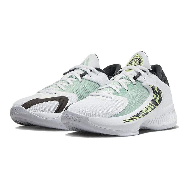 Nike Zoom Детские кроссовки Freak 4 GS Gree Coastline Белый Черный Barely-Volt DQ0553-100