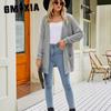 Autumn Knitwear Coat Women Autumn Long Sleeve Solid Color Cardigan Sweater Women