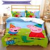 3pcs Peppa Pig1 pattern bedding set duvet cover set includes duvet cover &pillowcases, perfect all season bedroom decoration & gift