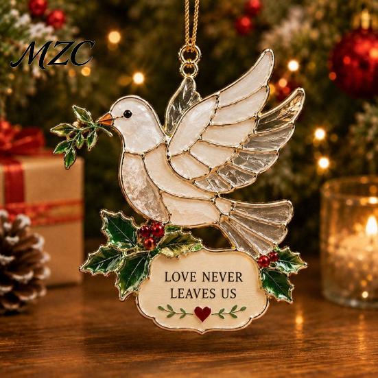 Christmas Window Hanging Ornaments Faux Stained Glass Ornaments, 2D Hummingbird Dachshund Highland Cow Party Decorations for New Year Decoration