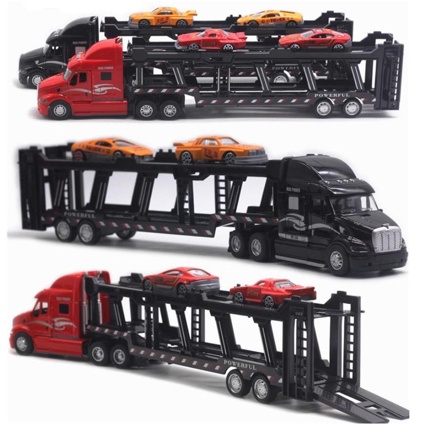 1/48 Имитация транспортного средства литья под давлением, модель легкосплавного грузовика со световым звуковым эффектом, игрушечный автомобиль