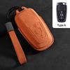 Кожаный чехол для автомобильного ключа для Ford Fusion Mustang Explorer F150 F250 F350 Ecosport Edge S-Max Ranger Lincoln Mondeo Брелок Аксессуар