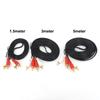 1.5m-5m Dual 2RCA 2 RCA Male To 2 RCA Male Plugs Connector Extend Audio Cable Stereo AV Cord Wire for DVD TV CD Sound Amplifier