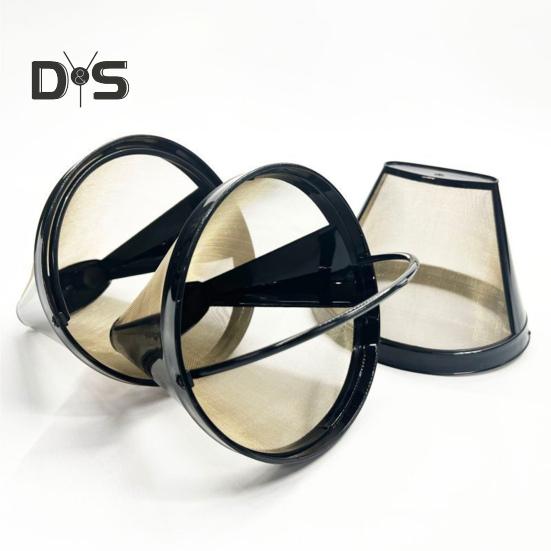 Фильтр для кофе из нержавеющей стали для кофеварки, многоразовый чайник для заваривания чая со встроенной ручкой, мелкоячеистое сито для кофе без бисфенола А, корзина для фильтра для кофеварки