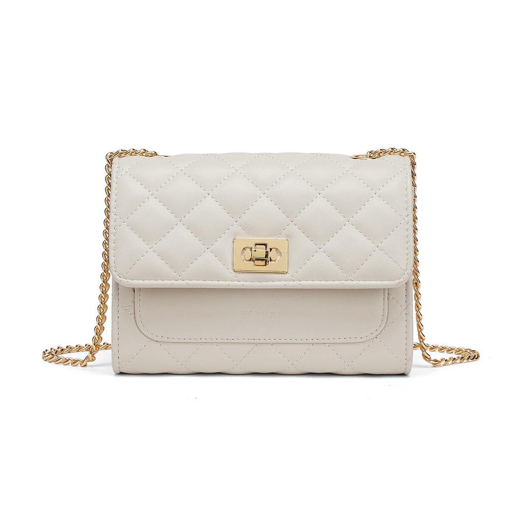 St&Sat Women's Crossbody Bag, Shoulder Bag, Square Chain Bag